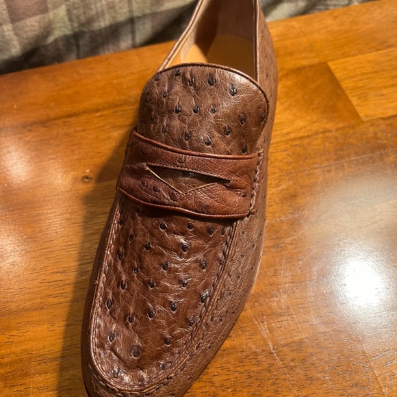 New*  Giorgio’s of Palm Beach Genuine Ostrich Italian  Sz 8.5 Brown main image 3